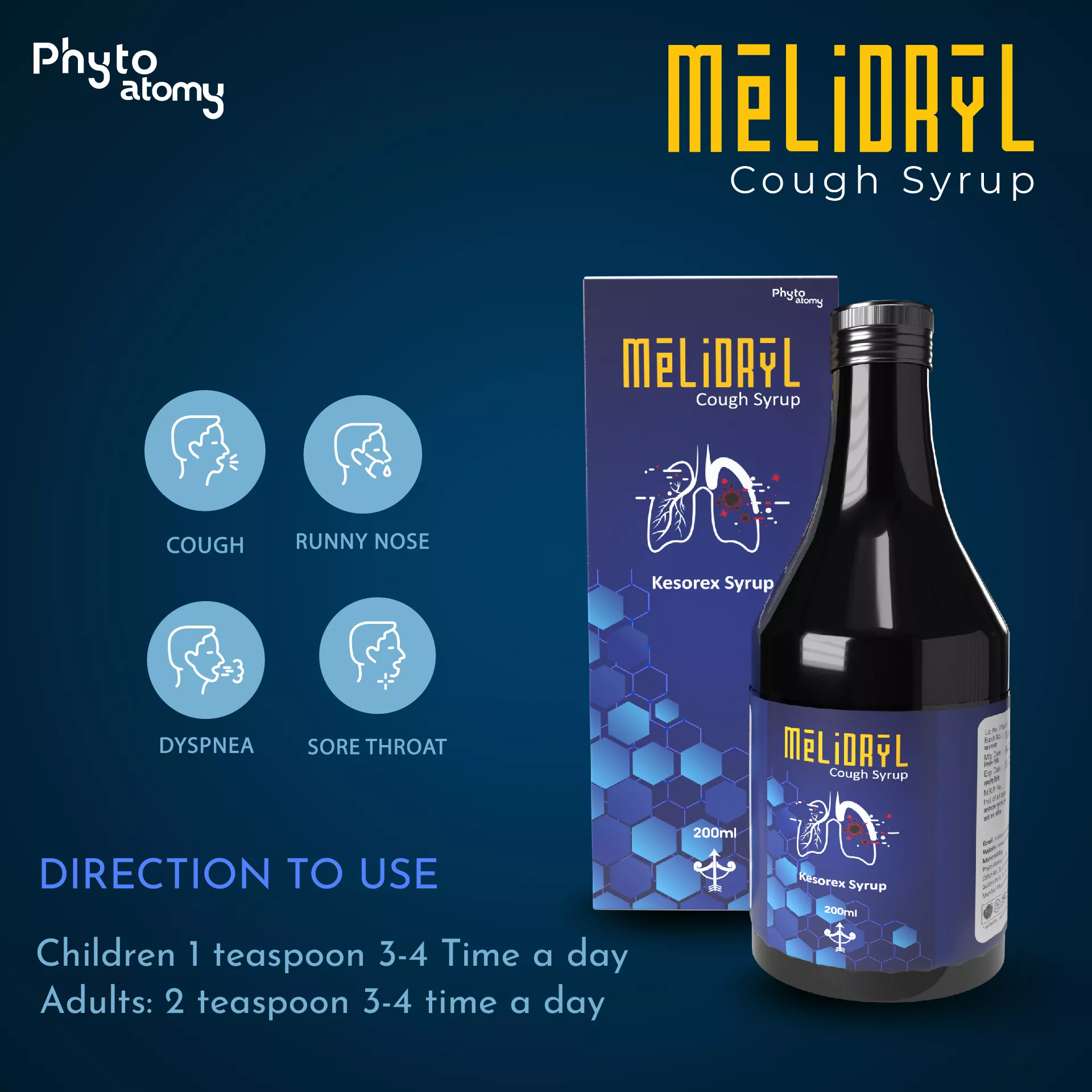 Melidryl  Cough Syrup (200 ml) (HS00652)